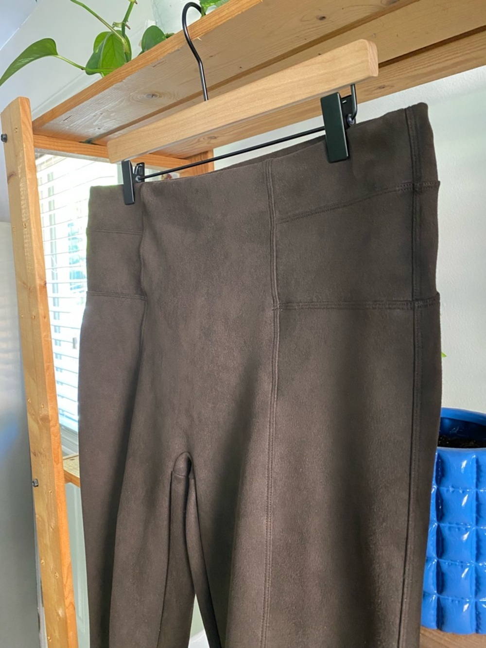 SPANX Brown Faux Suede Leggings Plus Size 1X - Picture 7 of 16